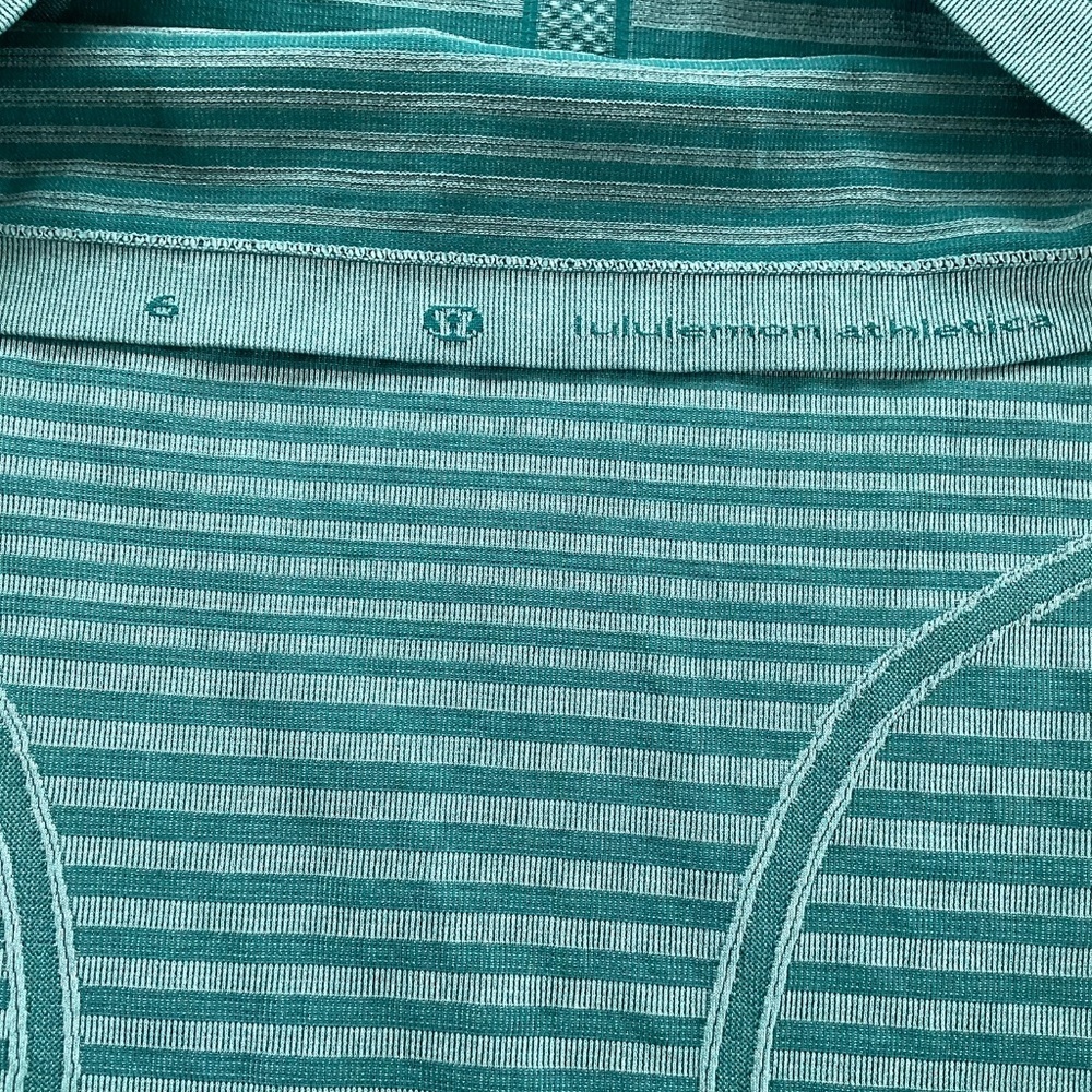 Lululemon Swiftly Tech Long Sleeve Crew Sz 6 Heathered Forage Teal Gym Run Yoga - Picture 8 of 13